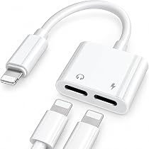 Amazon.co.jp: iPhone用 2in1 変換アダプタ【MFi認証】充電しながら