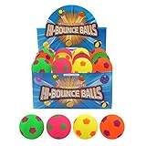Henbrandt 24 x Assorted Footballsハードスポンジゴムhi-bounce Balls – 卸売ボックス