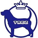 14色 愛犬名 or 犬種名 入り ビーグル ステッカー DOG ON BOARD【DOG IN CAR ワンコ 名入れ ネーム ドッグ 犬 スヌーピー カーサイン 名前 名前入れ】 (ブルー)