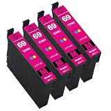 エプソン用ICM69インク ICM69互換インク ICM69L互換インクカートリッジマゼンタ 4本セット IC4CL69 対応機種: PX-045A PX-046A PX-047A PX-105 PX-405A PX-435A PX-436A PX-437A PX-505F PX-535F (増量/残量表示/個別包装)