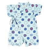 （アンパサンド） AMPERSAND Boy'sマリンドット総柄カットソー甚平ロンパス 70 サックス