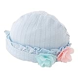 (チャックル) chuckle *スウィートガール*お花コサージュ付き帽子 水色 44-46cm P9234-46-30