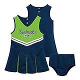 Seattle Seahawks幼児用4tチアリーダードレスMatchingブルマコスチューム