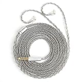 【KBEAR ST12Plus】Yinyoo QDC 4.4mmリケーブル 2メートル 8本14芯銀メッキ Litz 22 AWG標準で生産 4.4mmイヤホンアップグレードケーブル イヤフォン交換ケーブル ZSN-PRO-X/ZSTX/ZSN/ZS10/ZS10-PRO/EDX/EDXPRO/Castor 等に対応（グレ一・QDC4.4mm・2メートル）