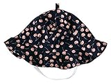 (ラボーグ)La Vogue ベビー用 ハット サンバイザー キッズ 帽子 可愛い 果物プリント 紫外線 UVカット 日焼け止め キャップ つば広 ネイビーチェリー