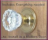 Affordable Do-It-Yourself Kit Fluted Depression Crystal Passage Door Set. New self-connecting rosett