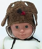 (ピッカプー) Pickapooh オーガニックコットン 帽子 犬 Bruno ブラウン 頭囲 48cm (目安9~12ヶ月)