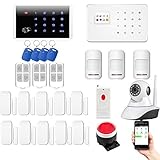 Fuers G18 Wireless Touch Keypad Home Office GSM Security Alarm System DIY Kit w/ WIFI 720P IP Camera