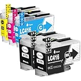 LC416インク互換[LC416-4PK + LC416BK合計5セット]対応Brother ブラザー DCP-J4140N DCP-J4143N MFC-J4443N J4543N J4440N MFC-J4540N J4940DN プリンタ 全色颜料標準容量(BK*2/C/M/Y)