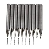 SODIAL(R) 10個　超硬合金エンドミル0.8mm