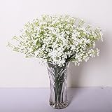 シルクGypsophila 12個パック人工赤ちゃんの息花鮮やかシルクBouquetsロマンチック花シルク植物のウェディングホーム装飾