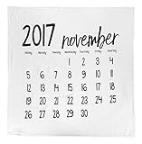 モダンバーラップ Modern Burlap おくるみ 1枚 オーガニック コットン モスリン スワドル ブランケット カレンダー NOVEMBER 2017