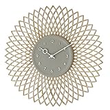 インターフォルム 掛け時計 クシェル CL-4257 グレー木 ウッド 直径38㎝×D2.5cm スイープムーブメント