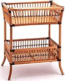 籐製2段ランドリー