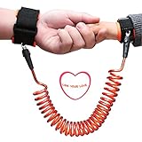 迷子防止紐 長めの2.5m 迷子防止縄 幼児 子供 安全 ベルト セーフティお出かけ用品 事故防止 伸び縮可 超軽量 (オレンジ)