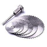 Atoplee 6個1 /8インチシャンク高スピードスチールMini Circular Sawブレードwith Mandrels forロータリーツール