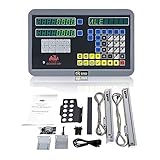 Guilopoer 旋盤機械2軸 デジタル読み出し リニアスケール/リニアエンコーダ/フライス盤用 多機能 LCDリニアスケールエンコーダ、リニアスケール 高精度、旋盤のニーズに長期間使用するための5μm高精度旋盤リニアエンコーダ リニアスケール アルミニウム合金ダイキャスト 読み出しリニアスケール (150mm+250mm)