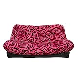 アニマル柄　二人掛けリクライニングソファー　PINKゼブラ【厚みのある贅沢な座り心地/汚れにくい素材/5段階調節可】