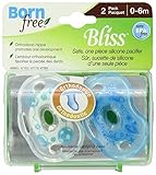 Born Free BPA-Free Bliss Orthodontic Pacifier, Blue, 0-6M by BornFree [並行輸入品]