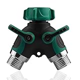 SIENOC 2ウェイガーデン芝生水ホースコネクタ給水スプリッタ