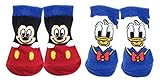 ディズニー ベビーソックス ２柄セット（ミッキーマウス・ドナルドダック） 男の子 ０～１歳 滑り止め付き新生児靴下