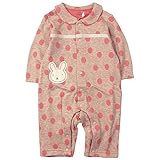 《H28年秋冬物》(日本製) Pample Mousse(パンプルムース)  ランダム接結水玉柄動物ワッペン付きカバーオール 80cm/BE NO.DP-63509