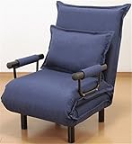 3WAY リクライニング ソファベッド ネイビー 幅63cm