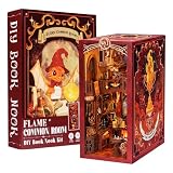 Fsolis- DIY 魔法 ブックヌック キット-ドールハウス キット-ミニチュアハウス キット-ブックヌックシリーズ-booknook キット-適切な 初心者 ティーン 大人 本 本棚 装飾 家族や友人へのギフト（炎炎の休憩室）