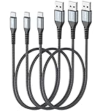 SUNGUY USB C ケーブル 0.5M 【10本セット】 QC3.0最大18W急速充電 タイプc ケーブル 50cm 短い type c ケーブル USB2.0高速データ転送 ナイロン編み 高耐久性 iPhone15シリーズ/Galaxy S23 ultra/iPad Pro/iPad air 第5世代 /Sony Xperiaその他USB-C機器対応 グレー