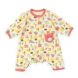 （プチジャム）Petitjam 春の2柄NEWカバーオール出産祝い/ベビー/女の子 50-60 サーモンピンク