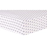 Trend Lab Lilac Flower Dot Deluxe Flannel Fitted Crib Sheet