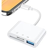 i-Phone SD カードリーダー 3in1 iOS対応 双方向 高速データ転送 カードリーダー 写真 ビデオ データ移行 読み書き i-Phone用 SD カード リーダー USB デジカメ カメラ SDカードカメラリーダー Micro SD/S