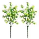 Zhhlinyuan 2 x Fake Artificial Plant Floral Leave Foliage Home Office Wedding Decoration 4277#