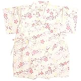 甚平 ベビー 女の子 じんべい 日本製生地 綿100% ロンパース ベビー服 ウサギ柄 ウサギ-白-9781 80cm