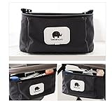 L’oiseau bleu （ロワゾブルー）ベビーカー ストローラー オーガナイザー 多機能小物入れ ドリンクホルダー (ダークグレー)