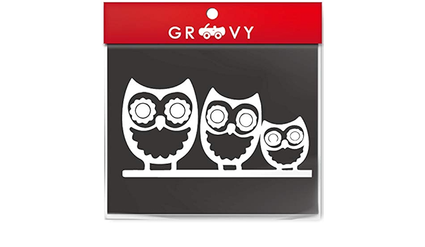 Amazon 家族 ふくろう Ver2 フクロウ 梟 ステッカー 開運 幸運 お守り かっこいい かわいい おしゃれ 車 ブランド アウトドア シール おもしろ グッズ 防水 エンブレム アクセサリー ブランド 雑貨 1270 ホワイト ステッカー デカール 車 バイク