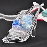 プリザーブドフラワー 花花 シンデレラ ガラスの靴 お祝い プチギフト プレゼント ギフト 枯れないお花 (ロイヤル ブルー)