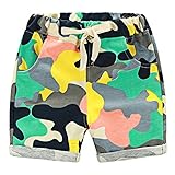 (ラボーグ) La Vogue 子供服 ショートパンツ ボーイズ ハーフパンツ 迷彩柄 短パン キッズ 海パン 半ズボン ベビー 男の子 カジュアル お出かけ グリーン 120