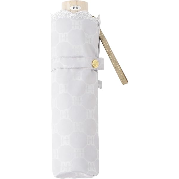 ★新品★DAKS　ダックス　晴雨兼用　日傘　楽折　1級遮光　軽量　刺繍　日本製 晴雨兼用折りたたみ日傘】ロゴジャガード×刺繍 遮光率99.99