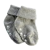 seliyiセリイ 赤ちゃん 靴下 ベビー ソックス新生児 可愛い 子ども用 4足セット (グレー(1~3歳)滑り止め)