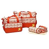 B Blesiya 全5色　バッグ　ママバッグ　マザーズバッグ　マザーバッグ　セット　おしゃれ　出産祝い　ギフト　大容量　耐摩耗性　防水性 - オレンジ