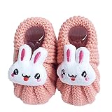 anshintoベビー女の子男の子ウサギかぎ針編みハンドメイドニットハイトップシューズ