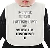 Don't Interupt Me ネクタイを有する有機ビブ Medium