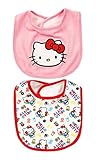 (ハローキティ) HELLO KITTY ベビー用エプロン2枚組 【ik8070】フリーサイズ ピンクセット