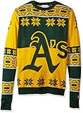 MLB Oakland Athletics BigロゴUglyクルーネックセーター、M、チームカラー