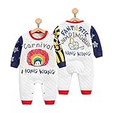 Seeshine ベビー服 パジャマ カバーオール ロンパース 長袖 赤ちゃん 新生児 子供 コットン100% 秋冬