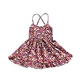 Kehen夏ミニドレスノースリーブバックレス花プリンセスドレス幼児新生児の赤ちゃん女の子 6-12 Months 20180122