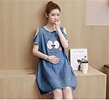 (マリア)MARIAHレディース　ドレス ワンピース　マタニティ 授乳口 デニム　丸首　ワンピ 妊婦服 産前 産後　きれいめ ゆったり カジュアル おしゃれ　春夏