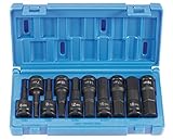 Grey Pneumatic (1498MH) 1/2' Drive 10-Piece Metric Hex Driver Socket Set [並行輸入品]