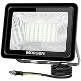 【最新型・超高輝度】MORSEN LED投光器 60W ライトリフレクター LED作業灯 800ｗ相当 SMDチップ 8000LM 照射角1